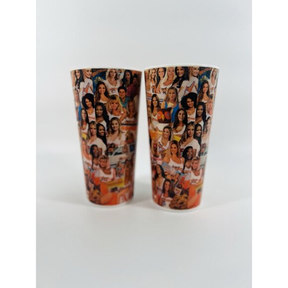 2 Lot Of Hooters 40 Year Anniversary Cups Pepsi Whitley Hard Plastic - Picture 6 of 9